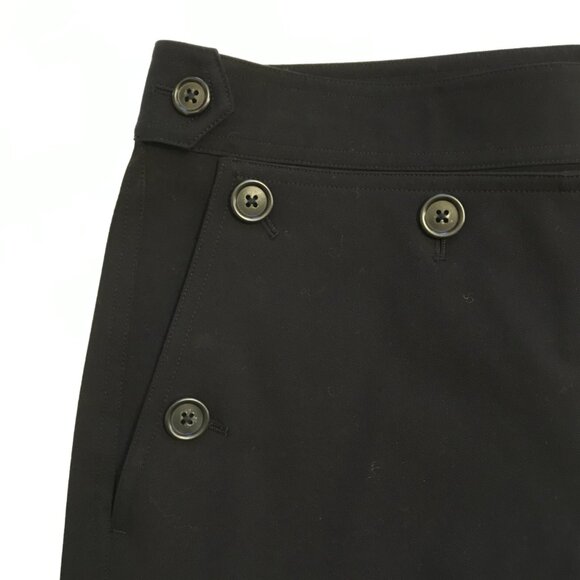 NWOT Helmut Lang High Rise Flare Pants Womens 6 Black Side Zip Button Stretch - Picture 4 of 12